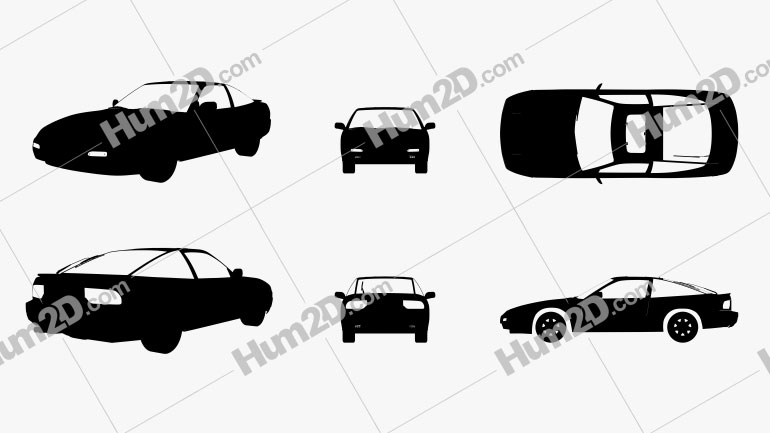 Nissan 240SX Fastback Silhouette car clipart