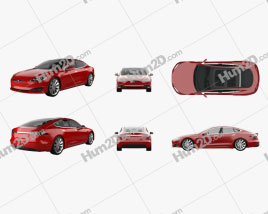 Tesla Model S car clipart