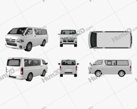 Toyota HiAce LWB Combi 2013 clipart