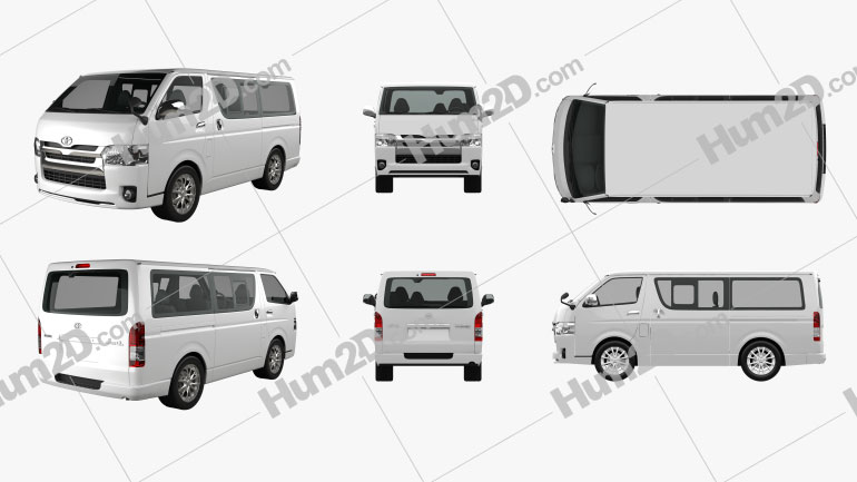 Toyota HiAce LWB Combi 2013 Blueprint